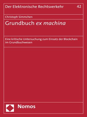 cover image of Grundbuch ex machina